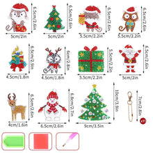 Cargar imagen en el visor de la galería, Llavero Diamond Painting Navidad 11 Piezas