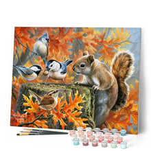Cargar imagen en el visor de la galería, Pintar Por Números - Ardilla traviesa - Figuredart - Intermedio Animales Pájaros Flores Ardillas Novedades