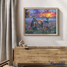 Cargar imagen en el visor de la galería, Pintar Por Números - Pareja de ciervos - Figuredart - Avanzado Paisajes Animales Renos Novedades