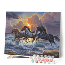 Cargar imagen en el visor de la galería, Pintar Por Números - Trío de caballos - Figuredart - Intermedio Animales Caballos Novedades