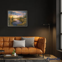 Cargar imagen en el visor de la galería, Pintar Por Números - Casa de campo al atardecer - Figuredart - Intermedio Paisajes Novedades