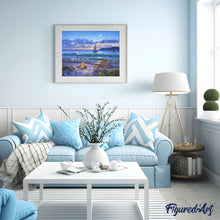 Cargar imagen en el visor de la galería, Pintar Por Números - Vista A La Playa - Figuredart - Fácil Paisajes Novedades