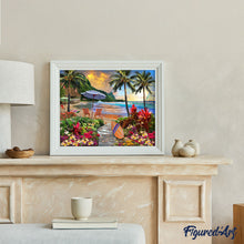 Cargar imagen en el visor de la galería, Pintar por números Bajo el coco Figured'Art Intermedio Novedades Paisajes