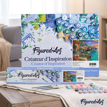 Cargar imagen en el visor de la galería, Pintar por números Puerto floral Figured'Art Intermedio Novedades Ciudades Paisajes Barcos