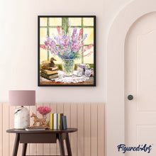 Cargar imagen en el visor de la galería, Pintar por números Ramo de lupino Figured'Art Intermedio Novedades Flores