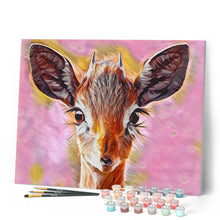 Cargar imagen en el visor de la galería, Pintar por números Lindo ciervo Figured'Art Intermedio Novedades Animales Ciervos