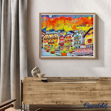 Cargar imagen en el visor de la galería, Pintar por números Un colorido pueblo suizo Figured'Art Avanzado Novedades Paisajes Ciudades