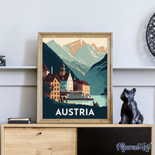 Cargar imagen en el visor de la galería, Póster de viaje Hallstatt