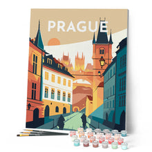 Cargar imagen en el visor de la galería, Póster de viaje Praga