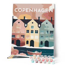 Cargar imagen en el visor de la galería, Póster de viaje Copenhague