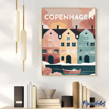 Cargar imagen en el visor de la galería, Póster de viaje Copenhague