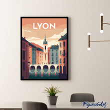 Cargar imagen en el visor de la galería, Póster de viaje Lyon