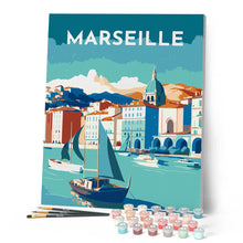 Cargar imagen en el visor de la galería, Póster de viaje Marsella