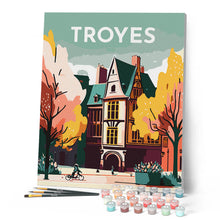 Cargar imagen en el visor de la galería, Póster de viaje Troyes
