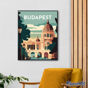 Diamond Painting - Póster de viaje Budapest