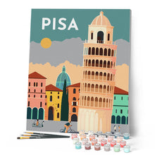 Cargar imagen en el visor de la galería, Póster de viaje Pisa