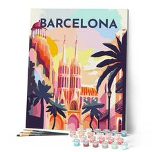 Cargar imagen en el visor de la galería, Póster de viaje Barcelona