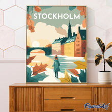 Cargar imagen en el visor de la galería, Diamond Painting - Cartel de viaje Estocolmo
