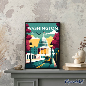 Póster de viaje Washington