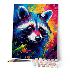 Cargar imagen en el visor de la galería, Mapache Abstracto Colorido