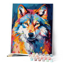 Cargar imagen en el visor de la galería, Lobo Abstracto Colorido
