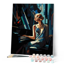Cargar imagen en el visor de la galería, Mujer Art Deco al piano