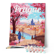 Cargar imagen en el visor de la galería, Póster de Viaje Praga en Flor