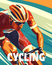 Cargar imagen en el visor de la galería, Pintar por numeros Figured&#39;Art - Póster Deportivo de Ciclismo