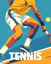 Cargar imagen en el visor de la galería, Pintar por numeros Figured&#39;Art - Póster Deportivo de Tenis