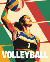 Cargar imagen en el visor de la galería, Pintar por numeros Figured&#39;Art - Póster Deportivo de Voleibol