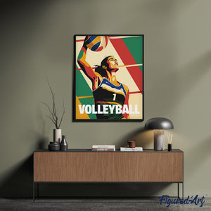 Póster Deportivo de Voleibol