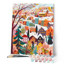 Cargar imagen en el visor de la galería, Pueblo invernal colorido