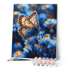 Cargar imagen en el visor de la galería, Mariposa y Flores Azules