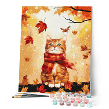 Cargar imagen en el visor de la galería, Gato acogedor de otoño