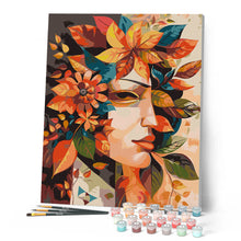 Cargar imagen en el visor de la galería, Máscara de hoja de otoño inspirada en Picasso