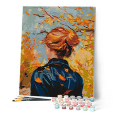 Cargar imagen en el visor de la galería, Dama otoñal inspirada en Van Gogh