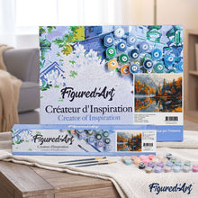 Cargar imagen en el visor de la galería, Cabaña junto al lago en otoño