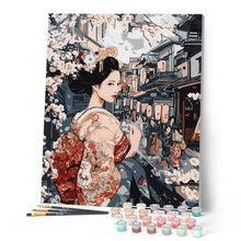 Cargar imagen en el visor de la galería, Geisha en una Calle Vintage