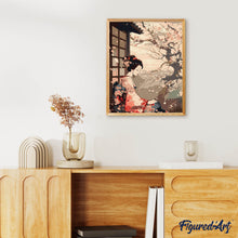 Cargar imagen en el visor de la galería, Dama con Kimono Vintage y Sakura