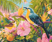 Cargar imagen en el visor de la galería, Pintar por numeros Figured&#39;Art - Aves de Jardín Tropical