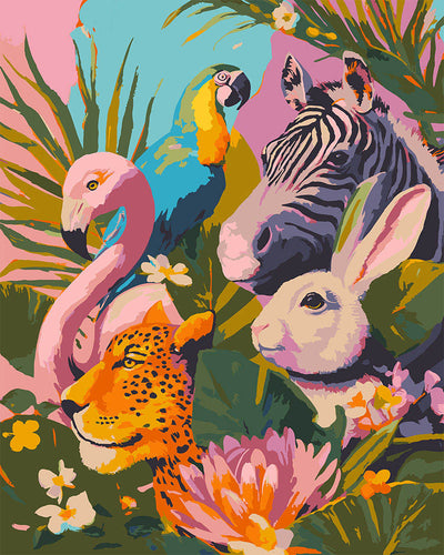 Pintar por numeros Figured'Art - Amigos de la Selva