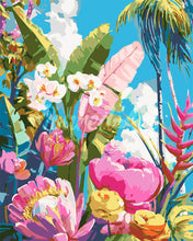 Cargar imagen en el visor de la galería, Pintar por numeros Figured'Art - Jardín Tropical Colorido