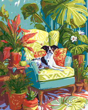 Cargar imagen en el visor de la galería, Pintar por numeros Figured'Art - Rincón de Plantas con Perro