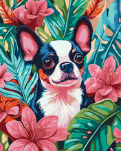 Cargar imagen en el visor de la galería, Pintar por numeros Figured'Art - Cachorro Tropical