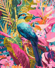 Cargar imagen en el visor de la galería, Pintar por numeros Figured'Art - Pájaro Azul Tropical