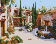 Cargar imagen en el visor de la galería, Pintar por numeros Figured&#39;Art - Patio de la Villa Blanca