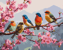 Cargar imagen en el visor de la galería, Pintar por numeros Figured'Art - La Banda de los Pájaros Cantores