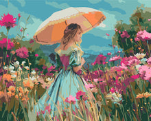 Cargar imagen en el visor de la galería, Pintar por numeros Figured'Art - Dama de las Flores Silvestres