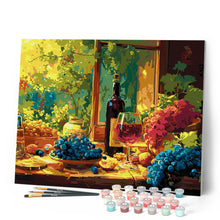 Cargar imagen en el visor de la galería, Botella de Vino y Uvas