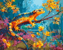 Cargar imagen en el visor de la galería, Pintar por numeros Figured'Art - Salamandra Dorada